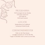 Zacht beige klassieke trouwkaart met stijlvolle tulpen 2