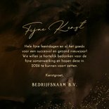 Zakelijk kerstkaartje met fotocollage 14 kerstballen goud 3