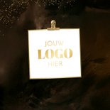 Zakelijk kerstkaartje thank you goud bruin waterverf  2