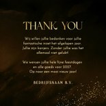 Zakelijk kerstkaartje thank you goud bruin waterverf  3