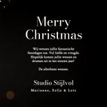 Zakelijk zwart kerstkaartje met foto in kerstbal vorm  3
