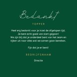 Zakelijke bedankkaart bedankt voor je harde werk handgebaar 3