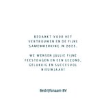 Zakelijke blauwe kkerstkaart goud logo label 3