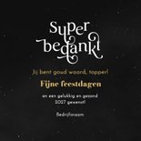 Zakelijke kerst en nieuwjaarskaart feestdagen super bedankt 3