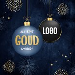 Zakelijke kerst- en nieuwjaarskaart kerstbal 2026 vuurwerk 2