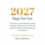 Zakelijke kerstgroet 2027 kerstkaart met champagne 3