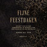 Zakelijke kerstkaart 2026 met foto kerstbal en sneeuw 3