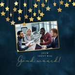 Zakelijke kerstkaart bedankt fijne feestdagen goud sterren  2