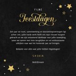 Zakelijke kerstkaart bedankt goud krijt sterren medewerker 3