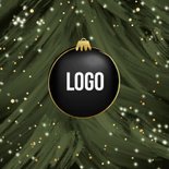 Zakelijke kerstkaart bedankt kerstboom lichtjes goud bedankt 2