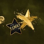Zakelijke kerstkaart bedankt met geschilderde ster 2