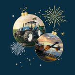 Zakelijke kerstkaart bedankt vuurwerk kerstbal sterren feest 2