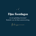 Zakelijke kerstkaart bedankt vuurwerk kerstbal sterren feest 3