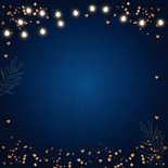 Zakelijke kerstkaart blauw bedankt koperlook 2