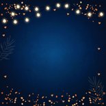 Zakelijke kerstkaart blauw bedankt koperlook 2