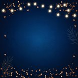 Zakelijke kerstkaart blauw bedankt koperlook Achterkant