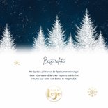 Zakelijke kerstkaart blauwe waterverf, boompjes & typografie 3