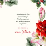 Zakelijke kerstkaart botanische amaryllis bloemen 3