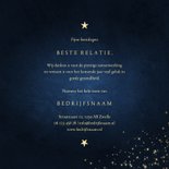 Zakelijke kerstkaart donkerblauw met sparkles 3