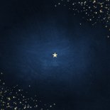 Zakelijke kerstkaart donkerblauw met sparkles Achterkant