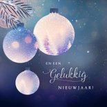 Zakelijke kerstkaart eigen foto lichtgevende kerstballen 2