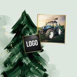 Zakelijke kerstkaart fijne feestdagen dennentakken goud 2