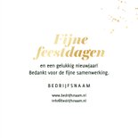 Zakelijke kerstkaart fijne feestdagen dennentakken goud 3