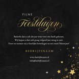 Zakelijke kerstkaart fijne feestdagen goud sterren stijlvol 3