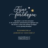 Zakelijke kerstkaart fijne feestdagen sterren goud foto 3