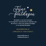 Zakelijke kerstkaart fijne feestdagen sterren goud foto 3
