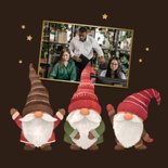 Zakelijke kerstkaart gnome kabouter fijne kerst goud logo 2