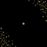 Zakelijke kerstkaart gouden kerstboom sterren Achterkant