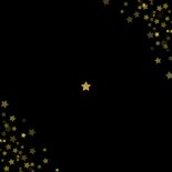 Zakelijke kerstkaart gouden kerstboom sterren Achterkant