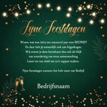 Zakelijke kerstkaart groen bedankt lampjes sparkles 3