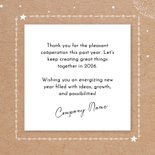 Zakelijke kerstkaart hip kraftlook handlettering thank you  3