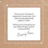 Zakelijke kerstkaart hip kraftlook handlettering thank you  3