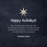 Zakelijke kerstkaart internationaal sterren foto warm wishes 3