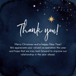 Zakelijke kerstkaart internationaal warm wishes goud 2026 3