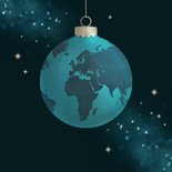 Zakelijke kerstkaart kerstbal wereld 2027 best wishes 2