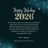 Zakelijke kerstkaart kerstbal wereld 2027 best wishes 3