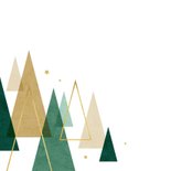 Zakelijke kerstkaart kerstbomen grafisch modern goud sterren 2