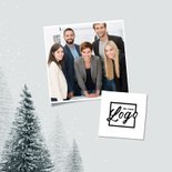 Zakelijke kerstkaart kerstbomen winter internationaal 2