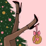 Zakelijke kerstkaart kerstboom fashion illustratie 2