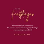 Zakelijke kerstkaart kerstboom lichtjes sterren roze bedankt 3