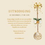 Zakelijke kerstkaart kerstborrel kerstballen met strikken 3