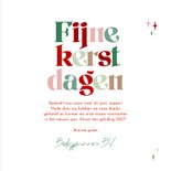 Zakelijke kerstkaart kleurrijke typografie bedankt sterren 3