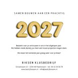 Zakelijke kerstkaart klusbedrijf jaartal 2027 moer  3