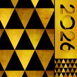 Zakelijke kerstkaart label goud 2026 2