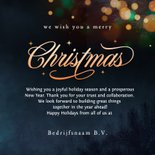 Zakelijke kerstkaart Merry Christmas met sterren 3