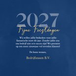 Zakelijke kerstkaart met blauwe waterverf en goudfolie  3
